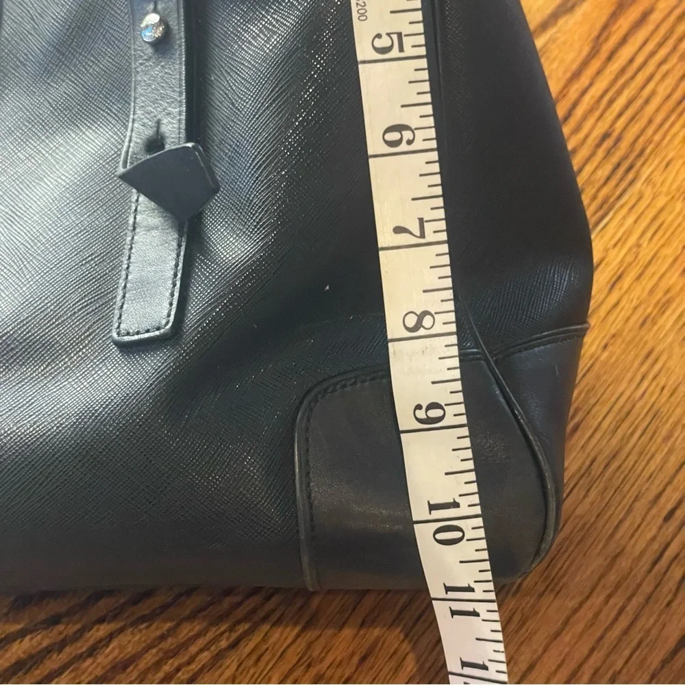 Tumi Black Textured Leather Tote